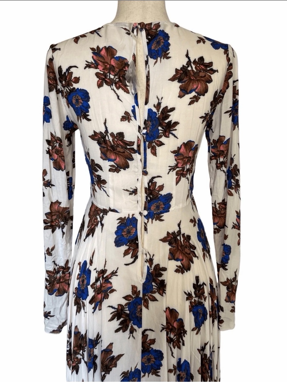 Free People First Kiss Dress Small Ivory Floral Maxi Boho Festival Dress - Picture 6 of 6